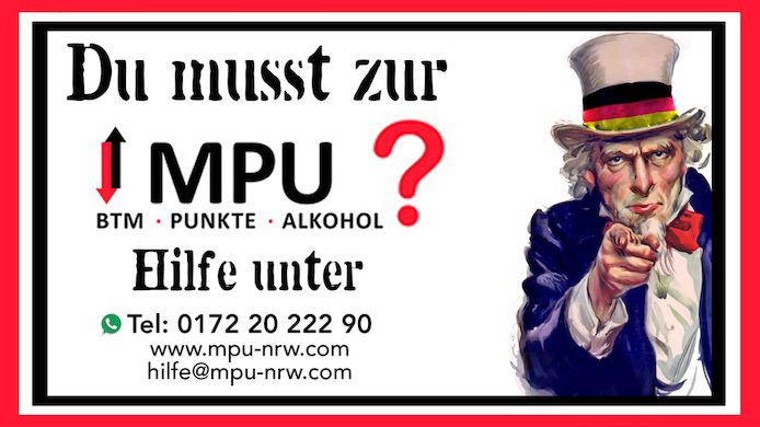 MPU,Vorbereitung,Training,Hilfe,BTM,Alkohol,Punkte,Führerschein zurück !