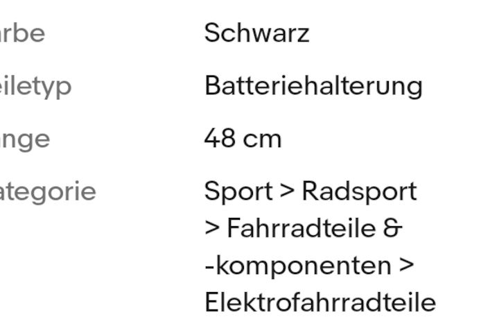 Akku Halterung für E-Bike 