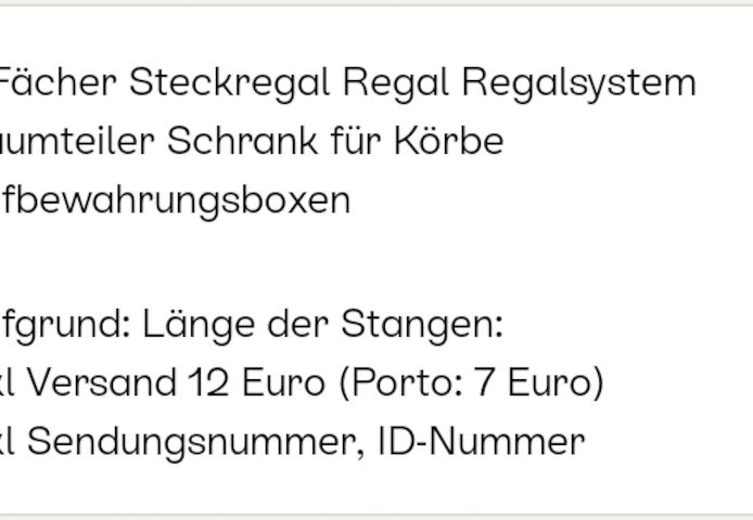 Stangenregal 