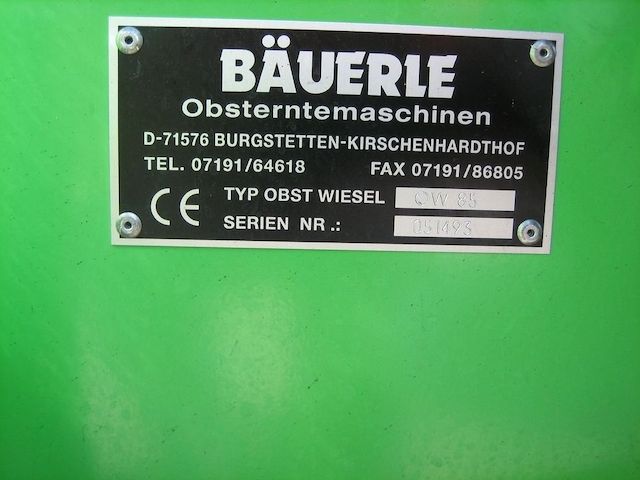 Obstauflesemaschine Bäuerle OW 85