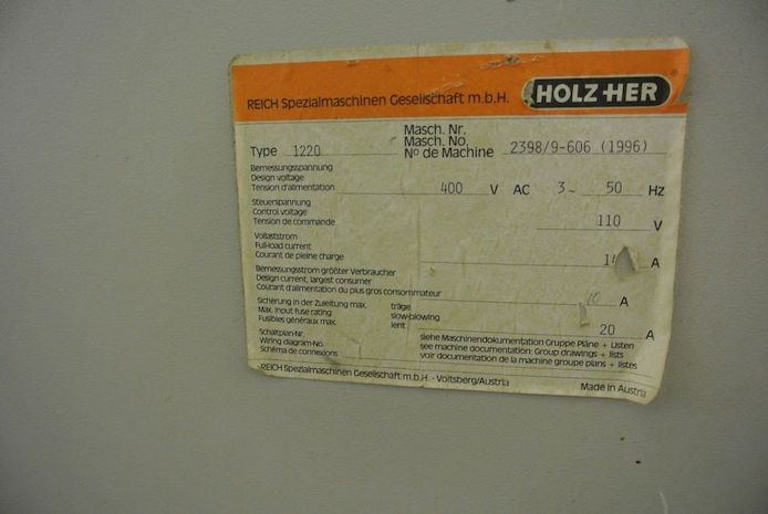 VERTIKAL PLATTENKREISSÄGE HOLZHER SUPERCUT 1220