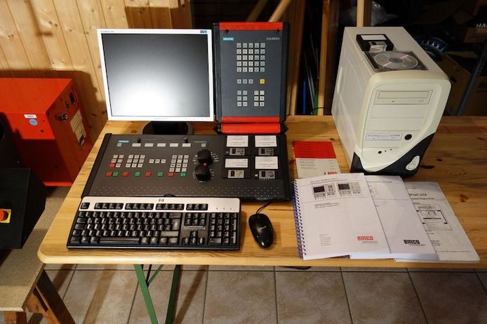 Neuwertige EMCO PC Turn 50  Compact 5 CNC  Mach3  PCNC  CAD  CAM  Isel