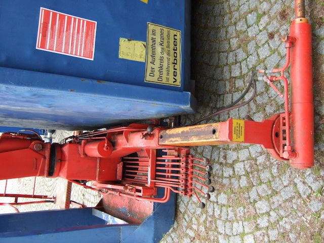 Abrollcontainer mit Meiler Kran Reichweite ca 8 m, funktionsfähig 23 m³ Muld