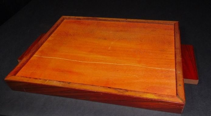 Holztablett mit Eiffelturm (Paris) innen 17 x 23 cm