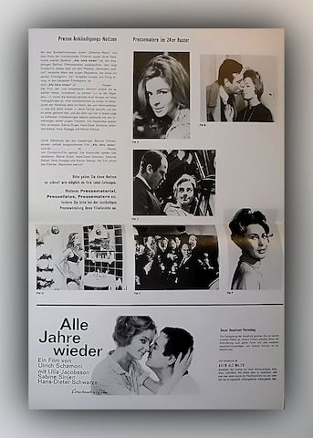 Filmplakat DIN A3 - Alle Jahre wieder (Sabine Sinjen Ulrich Schamoni) + Werbematerial
