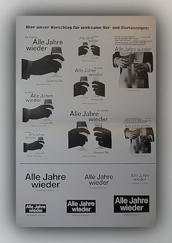 Filmplakat DIN A3 - Alle Jahre wieder (Sabine Sinjen Ulrich Schamoni) + Werbematerial