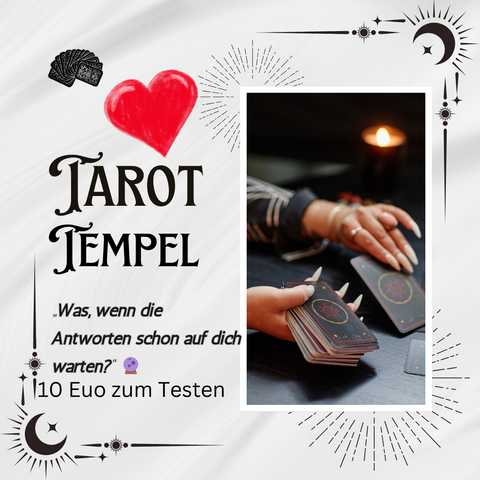 Finde Antworten mit Tarot-Tempel – Jetzt 10 € gratis!