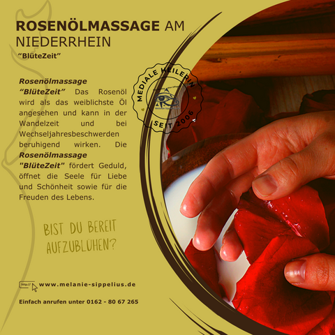 Rosenölmassage "BlüteZeit" am Niederrhein ° 60 o. 75 Min.