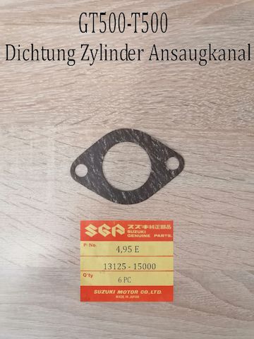 Suzuki GT 500 - T500 Dichtung Ansaugkanal
