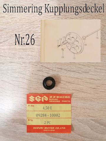 Suzuki GT 500 - T500 Simmerin im Kupplungsdeckel