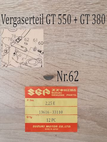 Suzuki GT 550 - GT 380 Vergaserteile