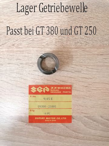 Suzuki GT 380 - GT 250 Lager Getriebewelle