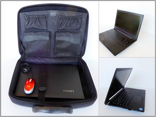Notebook Lenovo mit Tasche, Maus, Laptop,