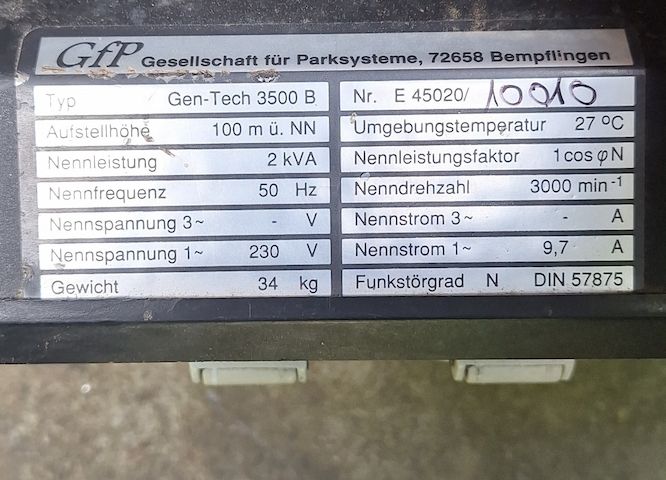 Profi-Stromerzeuger mit 5 HP Briggs & Stratton-Motor, 2200W, 9,7A