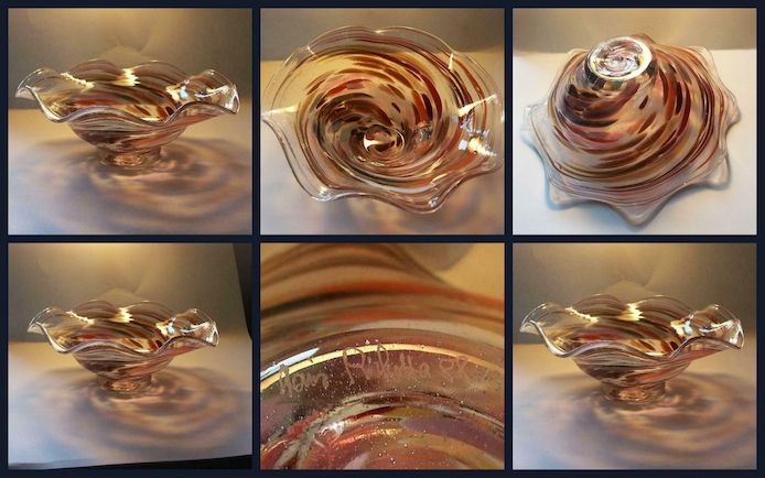 Glasschale Designer Rikotta,sammelwürdig signiert
