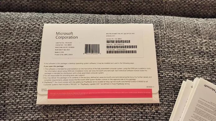 Windows 11/10 orginal dvd mit orm key