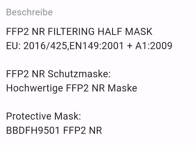 10 Mund-Nasen-Schutz-Maske (Neu), pro Maske 50 Cent