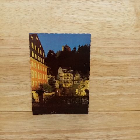 Postkarte-Monschau in der Eifel.