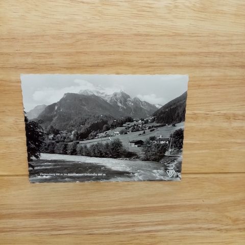Postkarte-Finkenberg im Zillertal mit Grünberg.