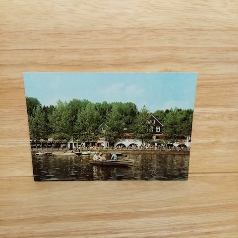 Postkarte-Talsperre Diepental.Restaurant am See.