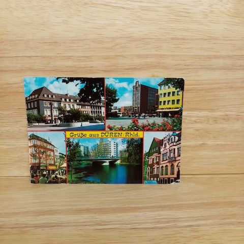 Postkarte-Grüsse aus Düren im Rheinland.