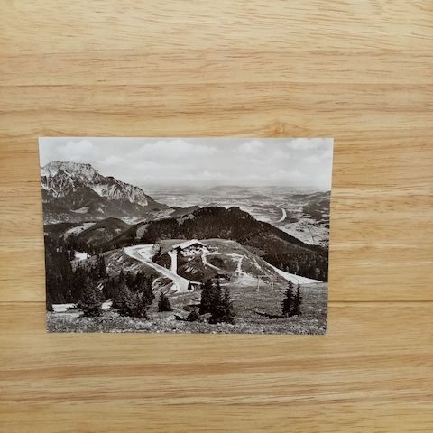 Postkarte-Berchtesgaden-Rossfeld mit Untersberg.