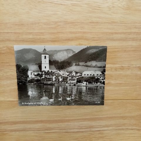 Postkarte-St. Wolfgang mit Schafberg.