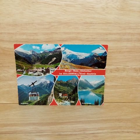 Postkarte-Berge-Seen-Gletscher im Zillertal.