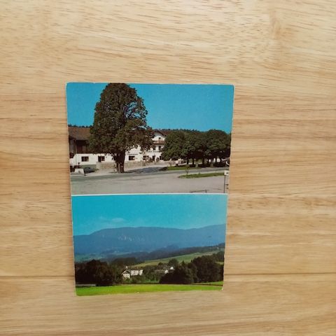 Postkarte-Pension Achenmühle bei Rosenheim.