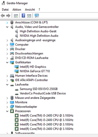 LENOVO PC, Intel Core i5-2400, SSD, NVIDIA GeForce, Windows 10, Spiele
