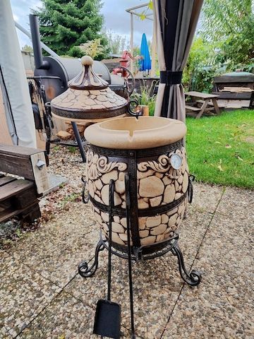 Tandoor 65L Stein | BBQ Ofen aus Schamott-Ton