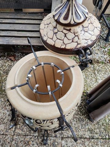 Tandoor 65L Stein | BBQ Ofen aus Schamott-Ton