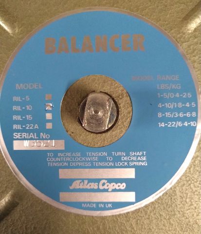 Atlas Copco RIL-10 Balancer Werkzeugausgleich 1,8 - 4,5 kg