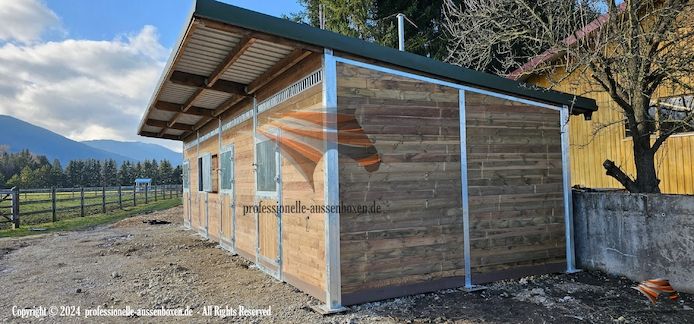Pferdestall bauen & Außenbox kaufen - Pferdebox und Offenstall, Weidehütte Top - Pferdeunterstand
