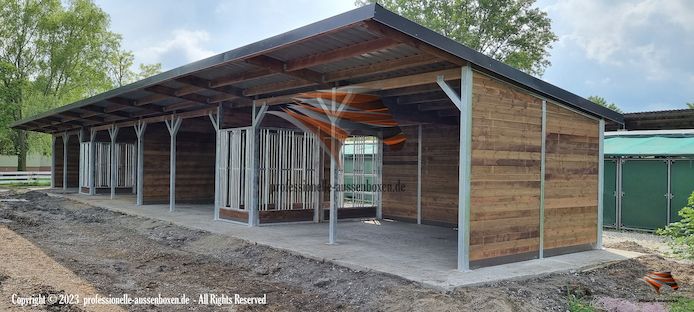 Pferdestall bauen & Außenbox kaufen - Pferdebox und Offenstall, Weidehütte Top - Pferdeunterstand