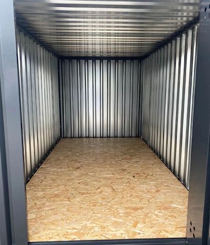Lagercontainer Lagerschuppen Container Gartenhaus Gerätelager Anthrazit 3m