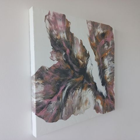 Kunst in Bewegung – Abstraktes Pouring Gemälde, handgemalt