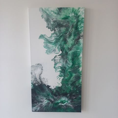 Abstraktes Acrylbild – Dutch Pouring Technik – Original Kunstwerk