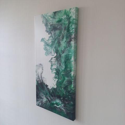 Abstraktes Acrylbild – Dutch Pouring Technik – Original Kunstwerk