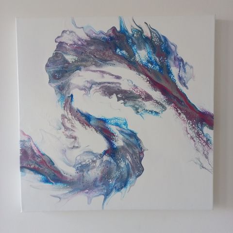 Moderne Wandkunst – Abstraktes Bild in Dutch Pouring Stil