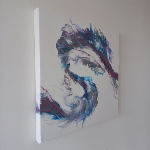 Moderne Wandkunst – Abstraktes Bild in Dutch Pouring Stil