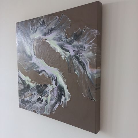 Abstraktes Acrylbild – Dutch Pouring Technik – Original Kunstwerk