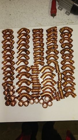 Konvult 83 Stück Viega Profipress-G 22 28mm Pressfittings Kupfer Fittings mit SC-CONTUR und V-Contur