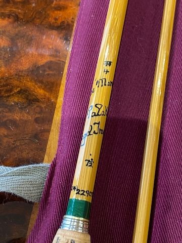 Hardy Marvel 7 1/2ft Palakona Bambus Fliegenrute 3-teilig 2 Spitzen mit Lederrohr Hardy Marvel 7 1/2ft Palakona Bambus Fliegenrute 3-teilig 2 Spitzen mit Lederrohr