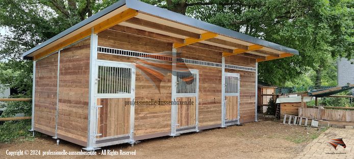 Pferdestall bauen & Außenbox und Pferdebox und Offenstall, Weidehütte Top - Offenstall kaufen