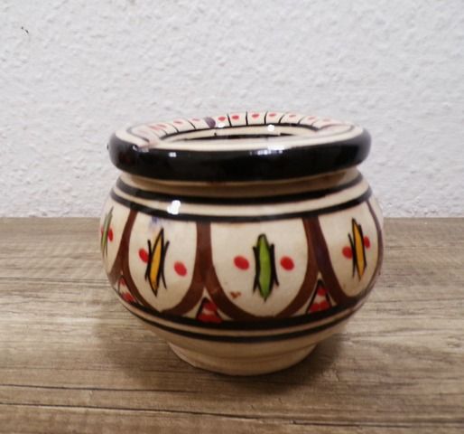 Orientalischer Marokkanischer Aschenbecher Handbemalt Unikat Marokko Orient Fes