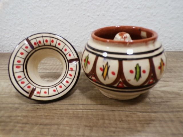 Orientalischer Marokkanischer Aschenbecher Handbemalt Unikat Marokko Orient Fes
