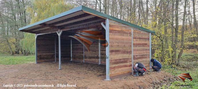 Offenstall & Weidehütte kaufen - robuster Pferdeunterstand & Laufstall