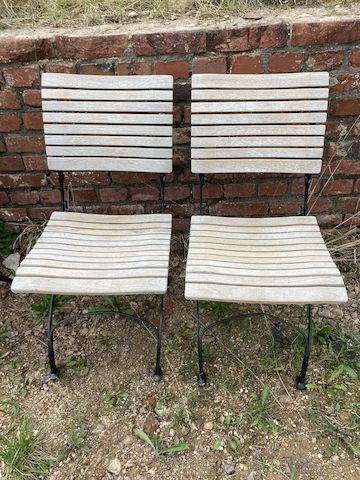 6 Garpa Fontenay Gartenstühle Original mit toller Patina in sehr Gutem Zustand