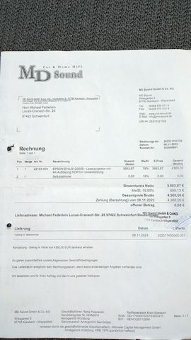 Epson EH-LS12000B 4K Laserprojektor Beamer HDR10 3LCD 2.700 lm top Zustand